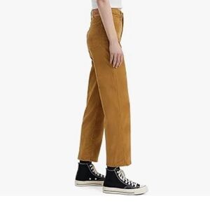 Levi’s Ribcage straight ankle jeans brown corduroy size 25 New
